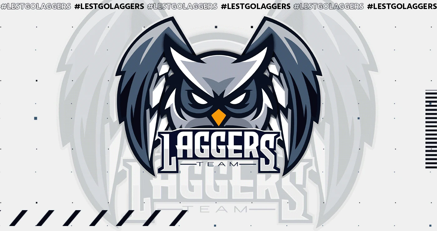 Laggers Team — owl mascot logo